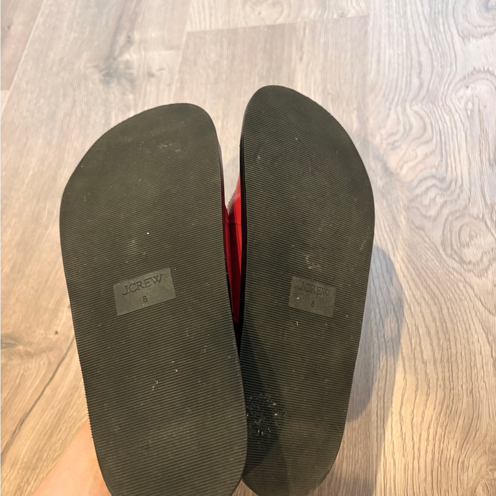 J.Crew Women's Red Sandals size 8 - Picture 3 of 4